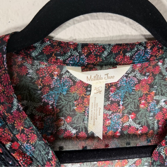 Matilda Jane Carol “Choose Your Own Path” Floral Boho Peasant Top Size M - Picture 3 of 4